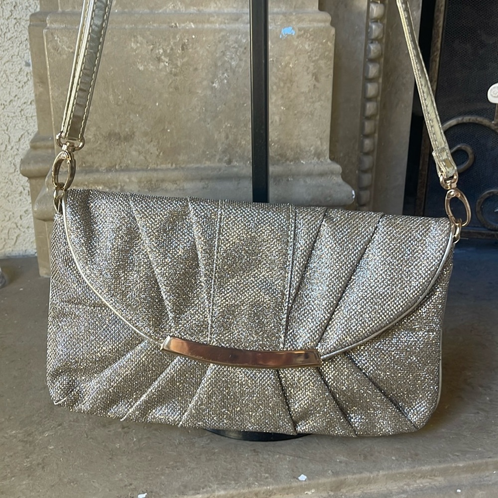 Call it Spring Gold Evening Bag Carry Shoulder